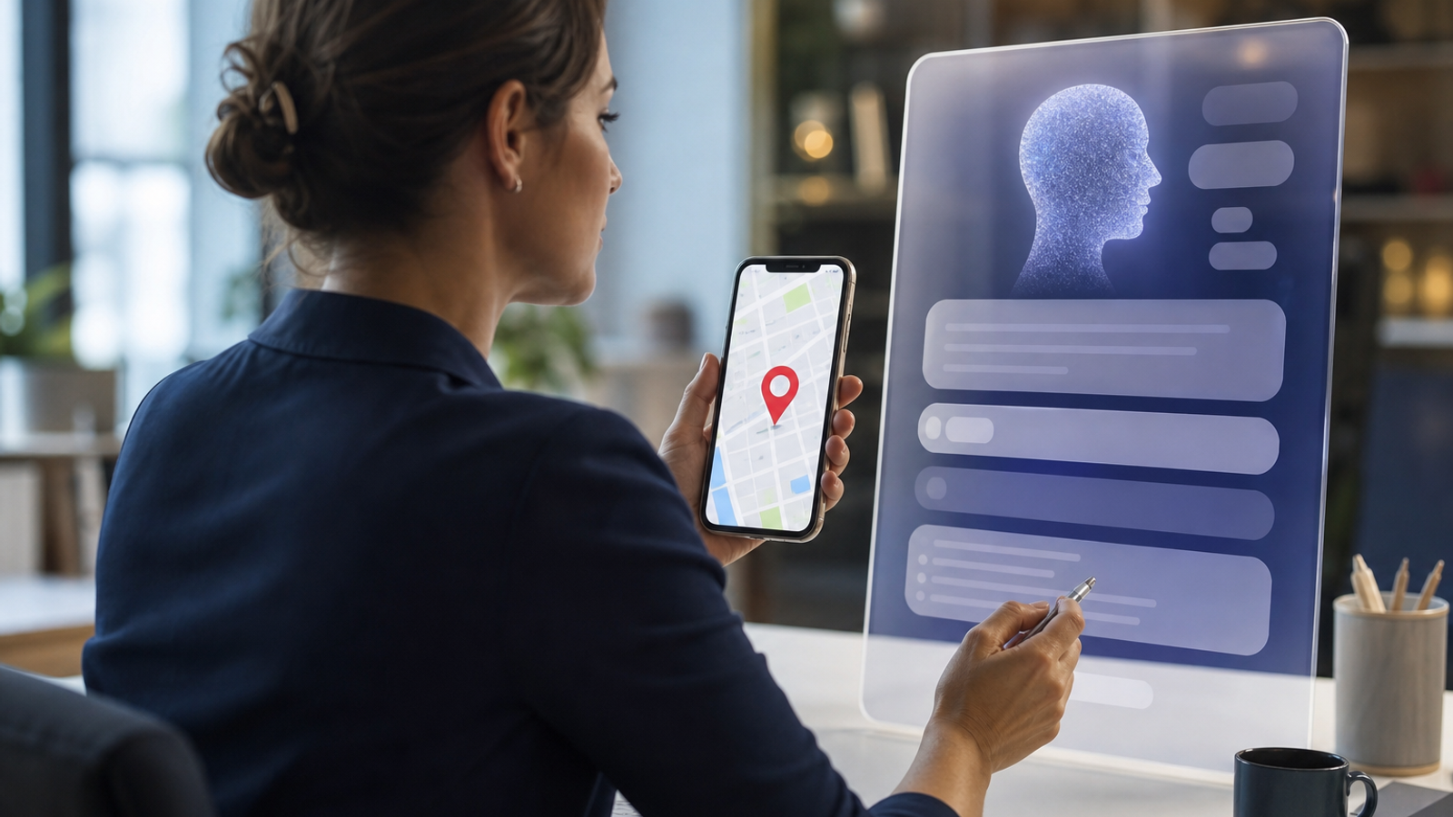 Specialist evaluating AI impact on local SEO discovery