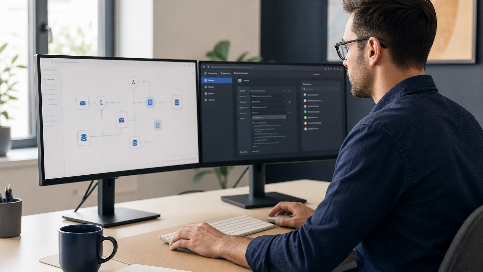 Developer wiring email API integrations for an agency stack