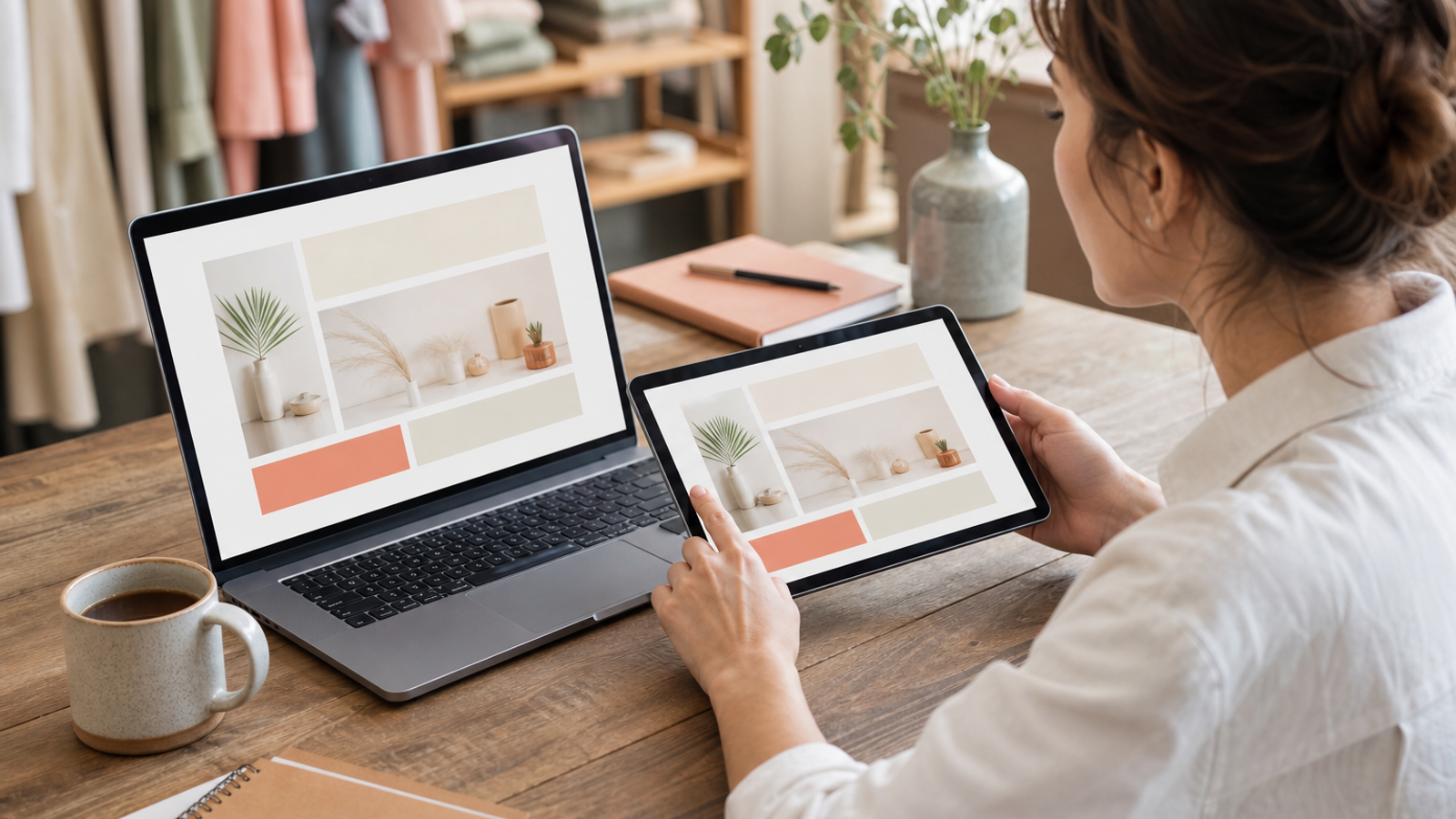 Comparing website builder layouts for a local business site