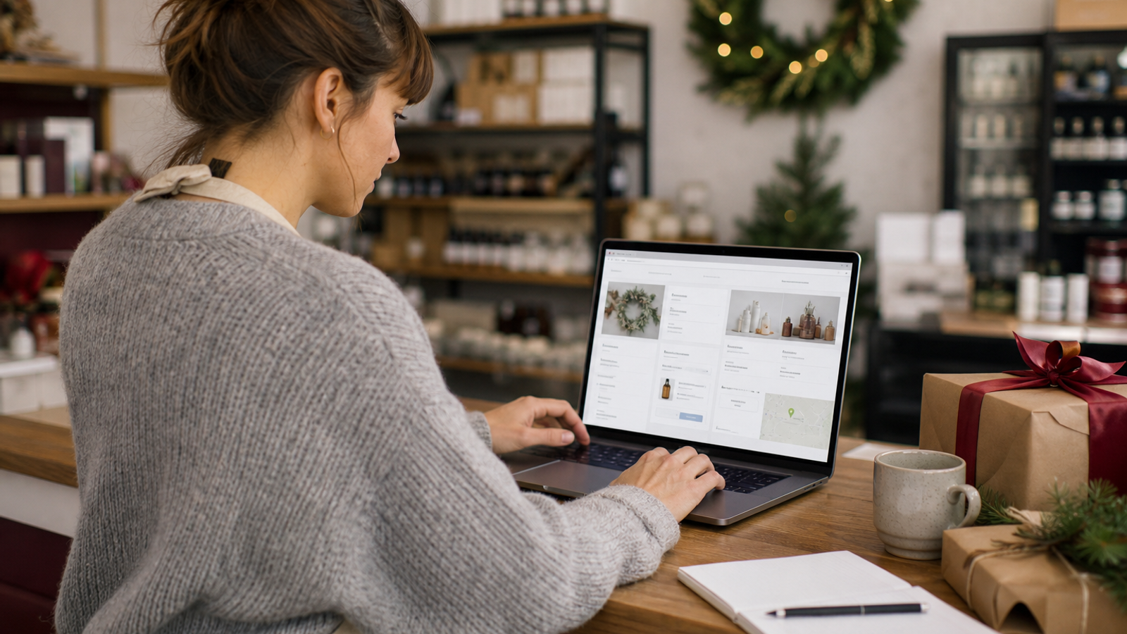 Business owner updating Black Friday Google Business Profile offer