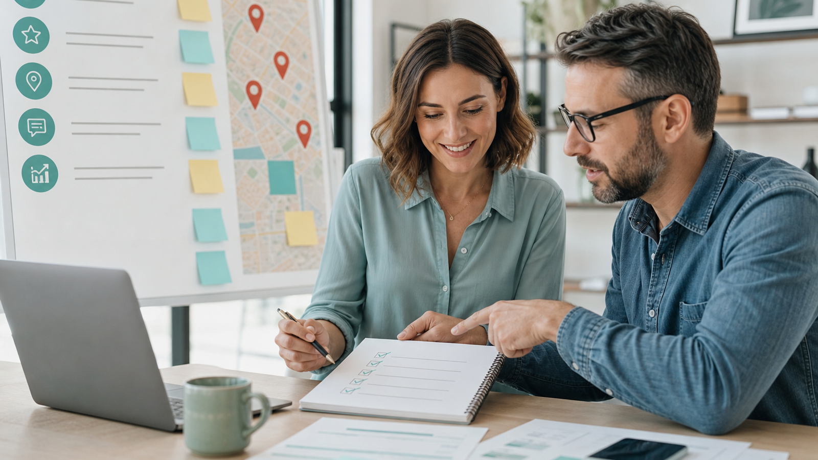 Local business team planning the best local SEO strategies