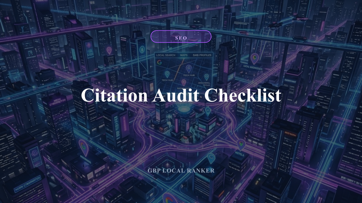 Citation Audit Checklist — local SEO visual guide