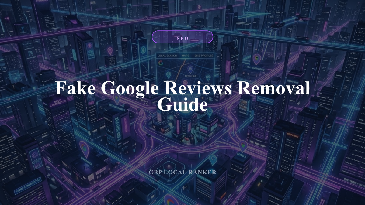 Fake Google Reviews Removal Guide — local SEO visual guide