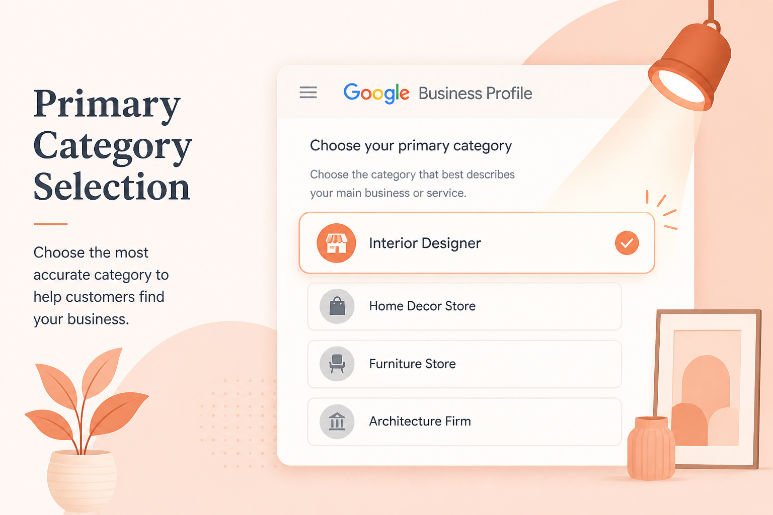 Business owner researching the correct primary Google Business Profile category
