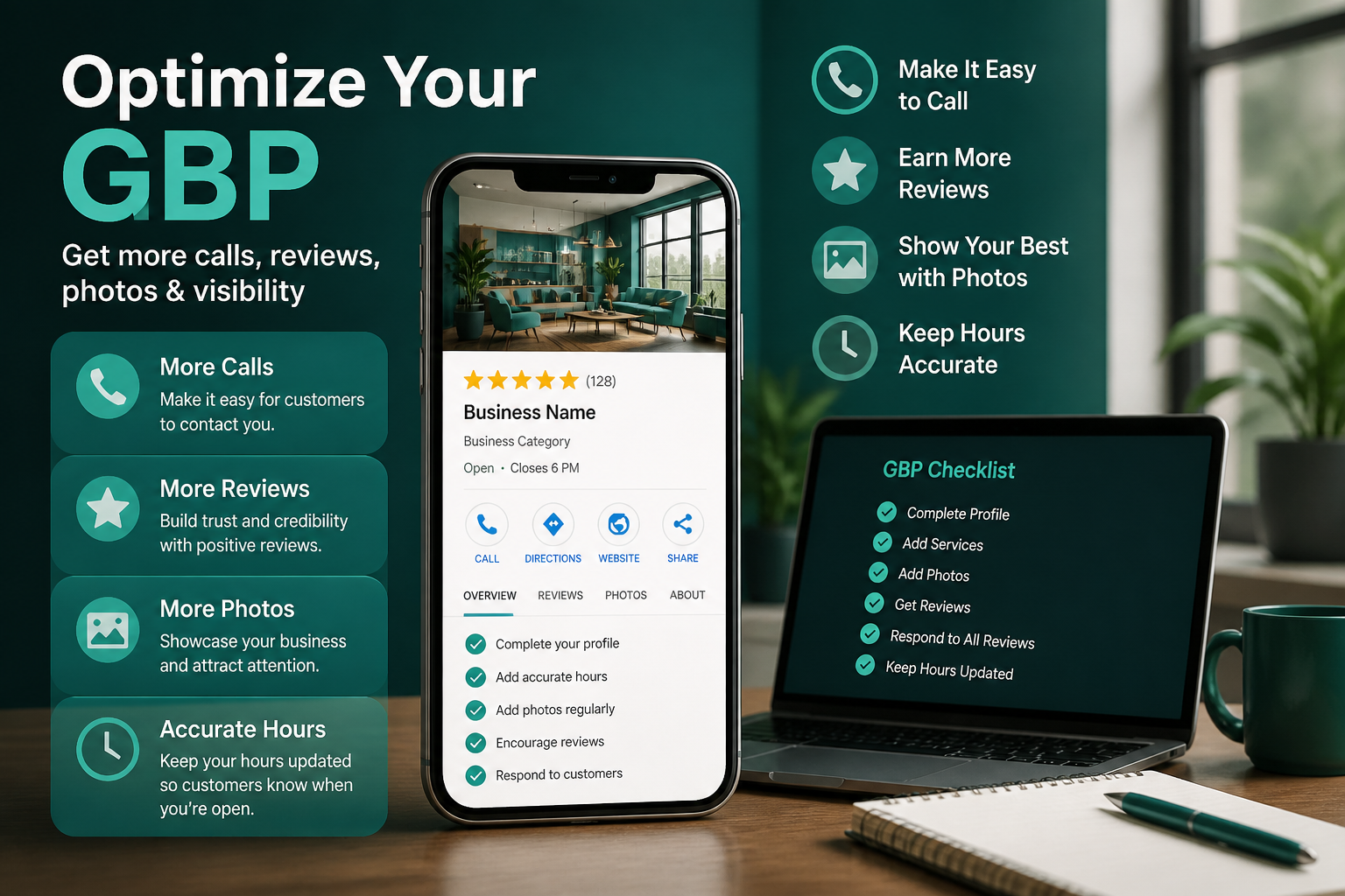 Playbook checklist for increasing calls from a Google Business Profile listing