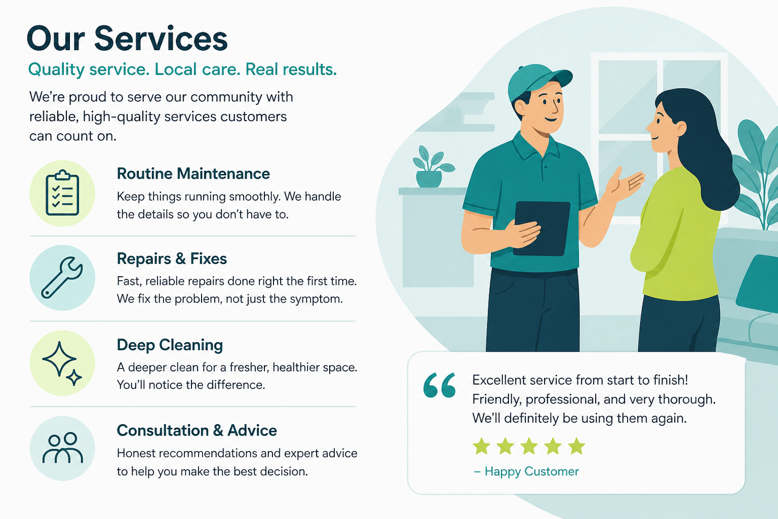 Quality-focused Google Business Profile services list with clear descriptions