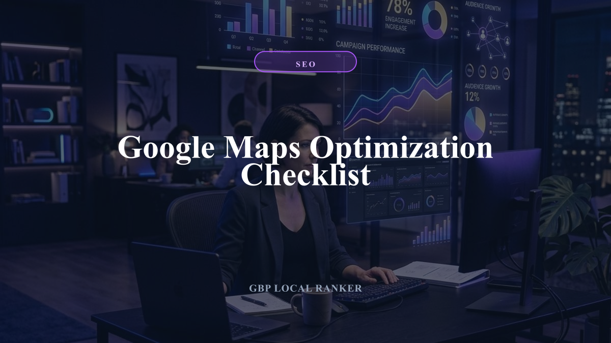 Google Maps Optimization Checklist — local SEO visual guide