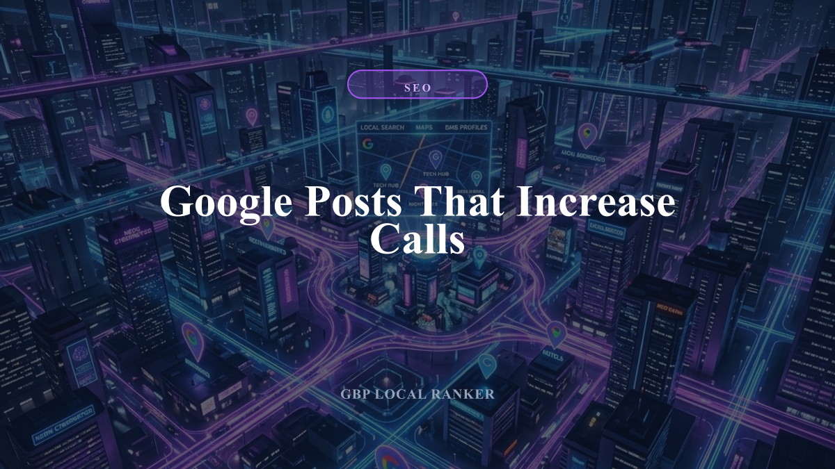 Google Posts That Increase Calls — local SEO visual guide