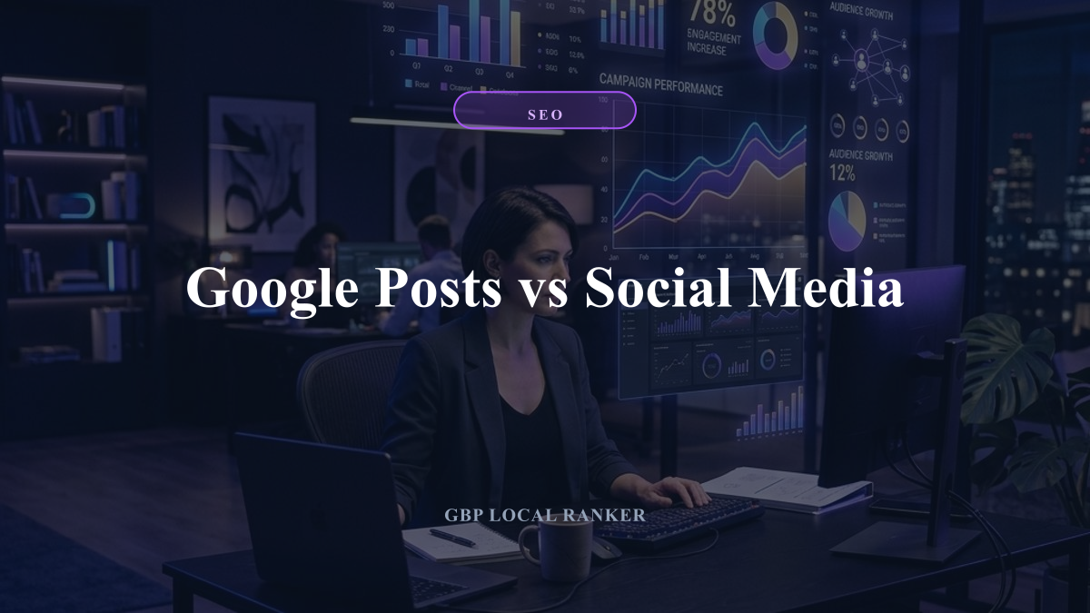 Google Posts vs Social Media — local SEO visual guide