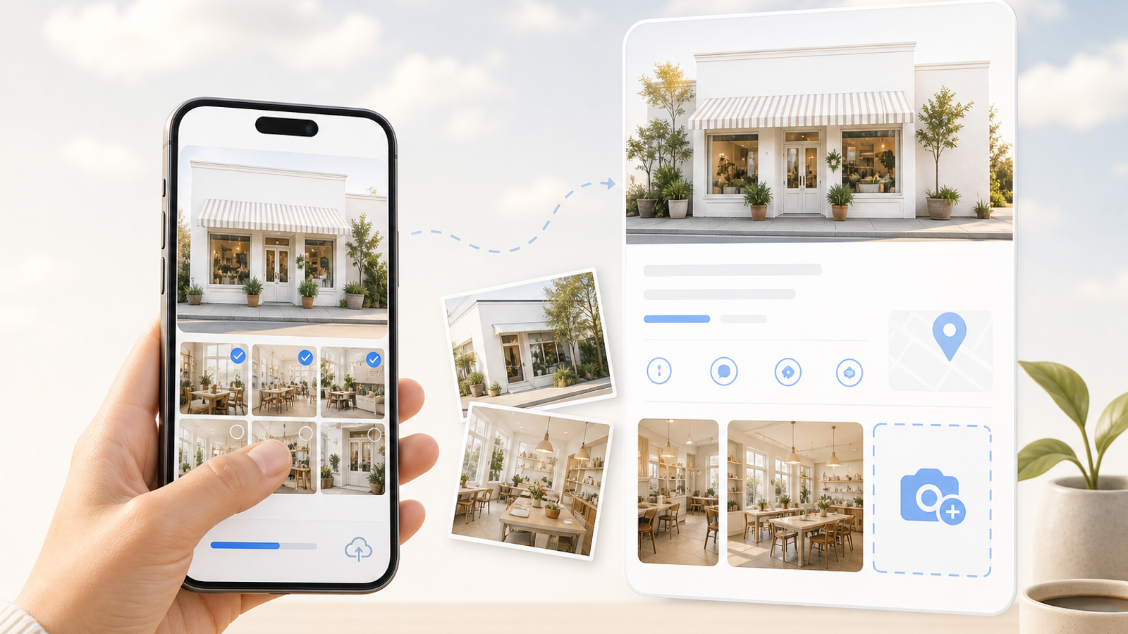 Adding pictures to Google Business Profile on a phone
