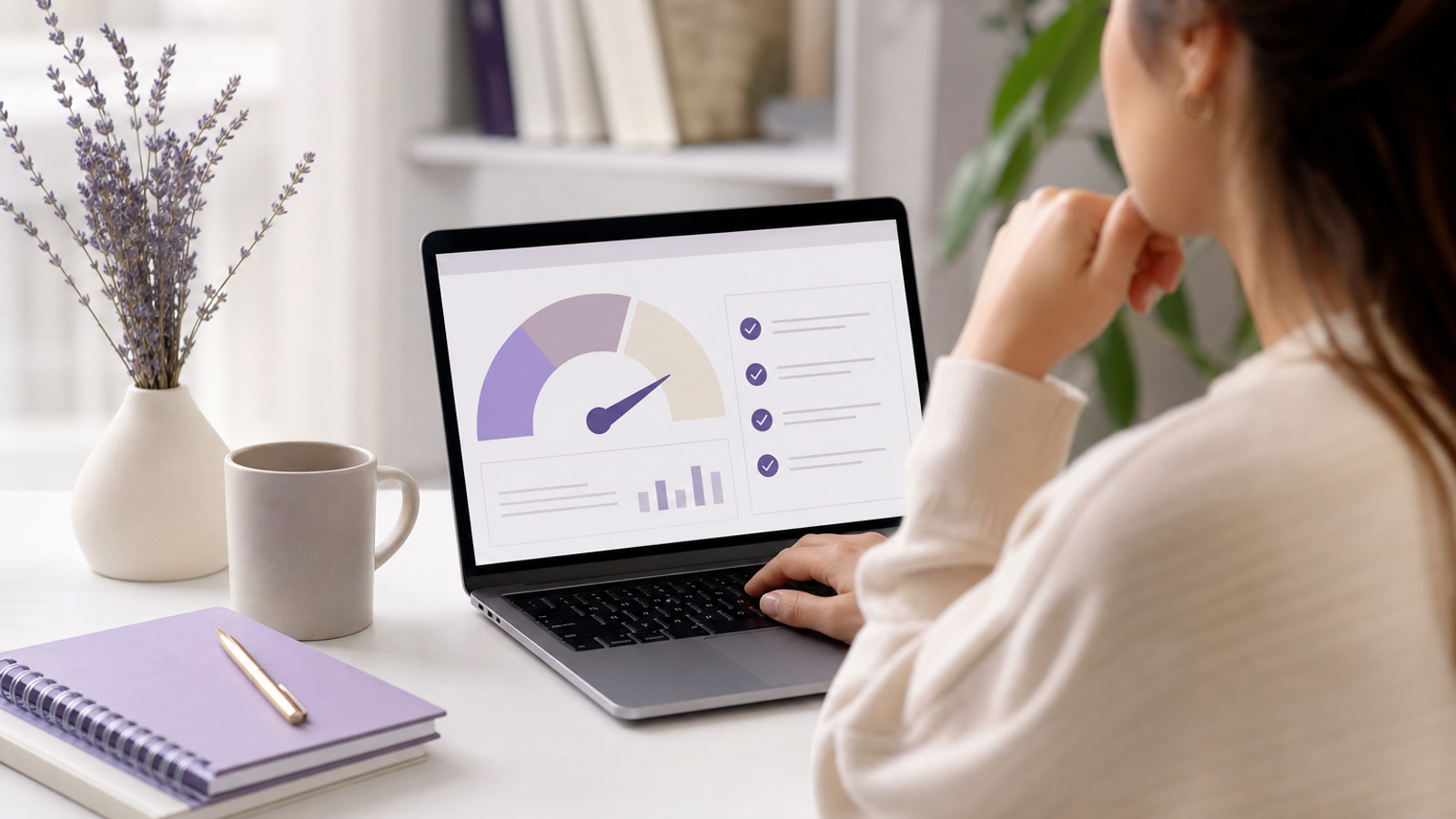 SEO specialist working to improve an SEO visibility score