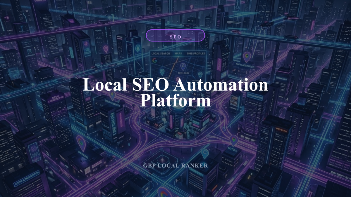 Local SEO Automation Platform — local SEO visual guide