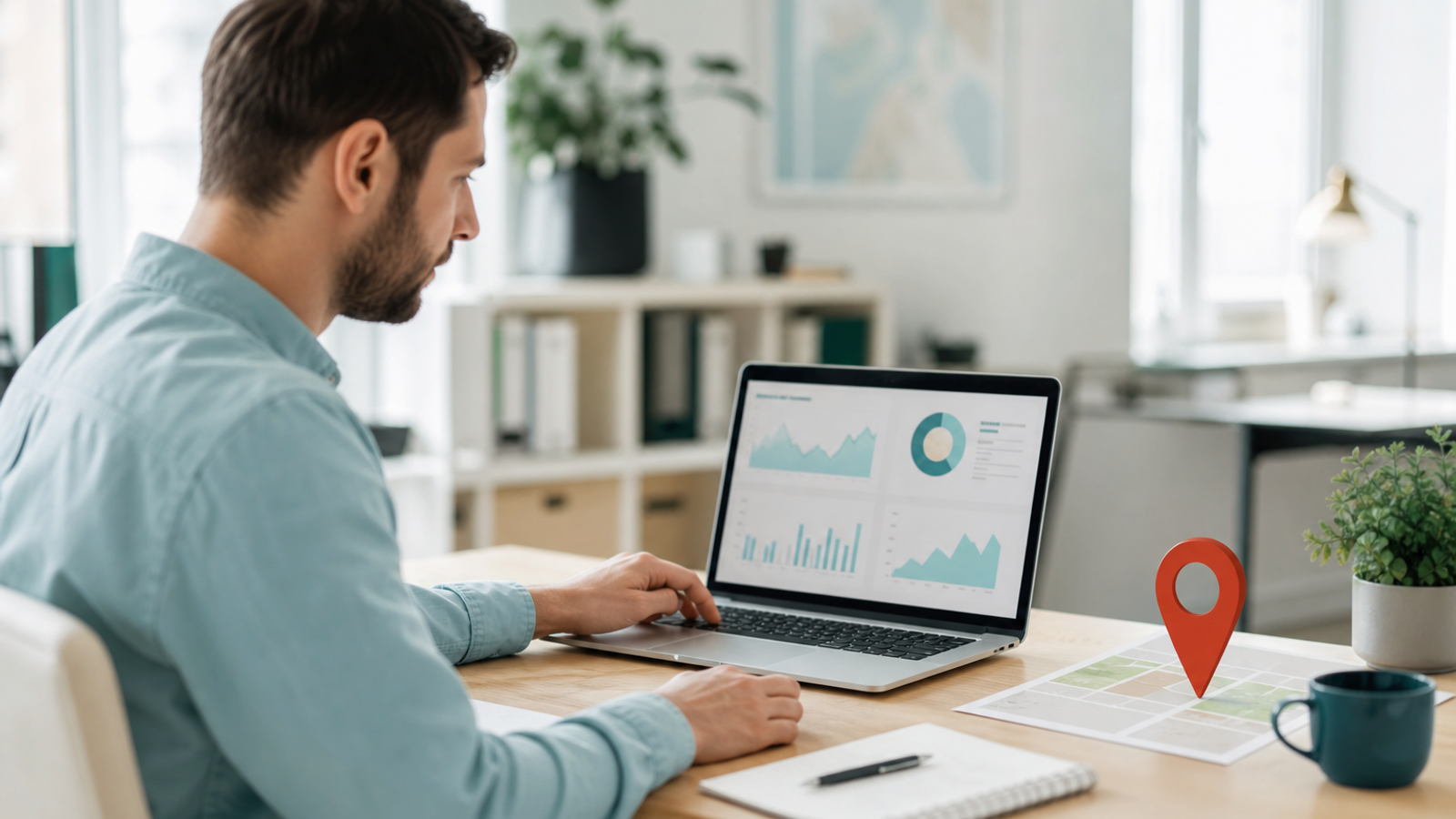 Marketer growing website traffic with local SEO and Maps clicks