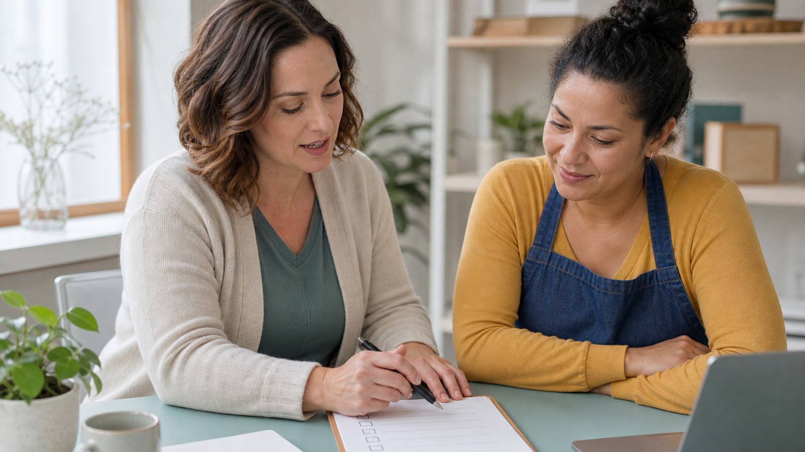 Coach helping a beginner set up local SEO basics