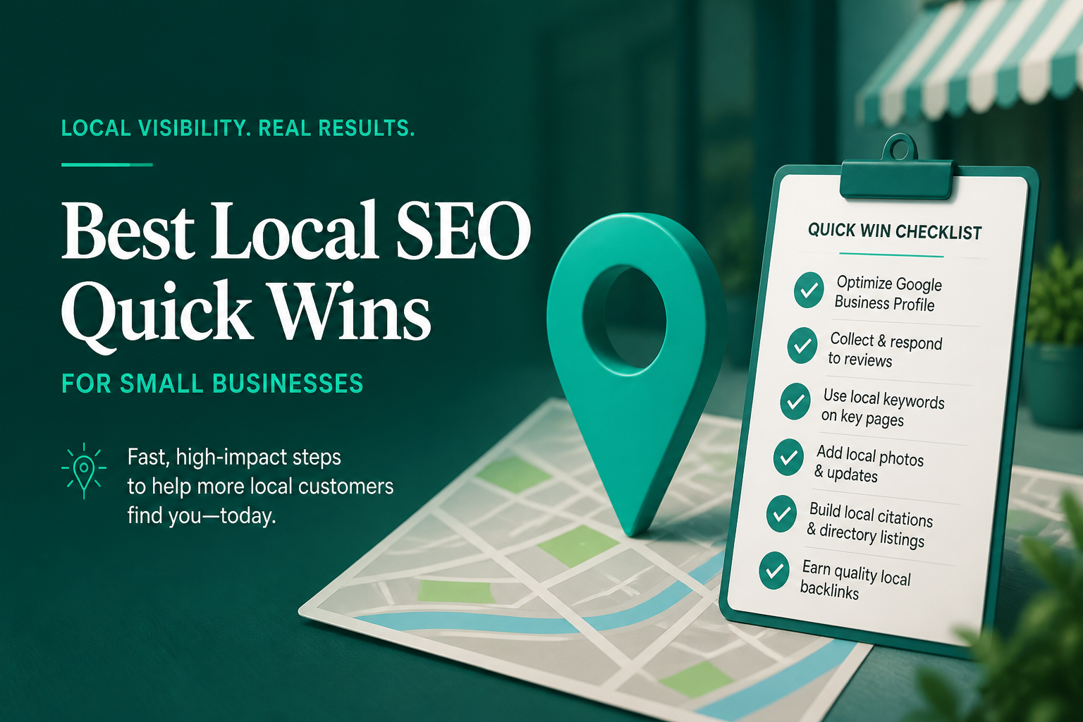 Checklist of quick local SEO tasks for small business owners to complete in under an hour