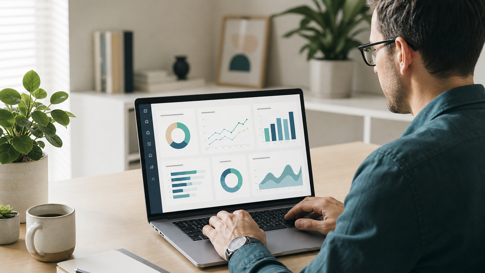 Analyst reviewing a local SEO reporting dashboard