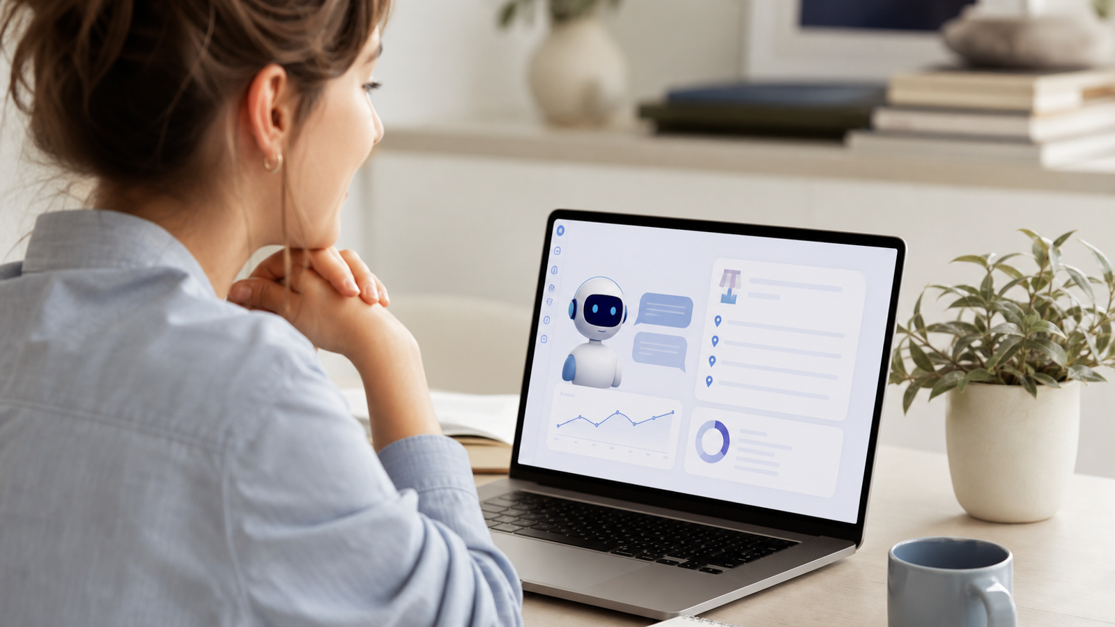 Marketer using an AI agent workflow for GBP optimization