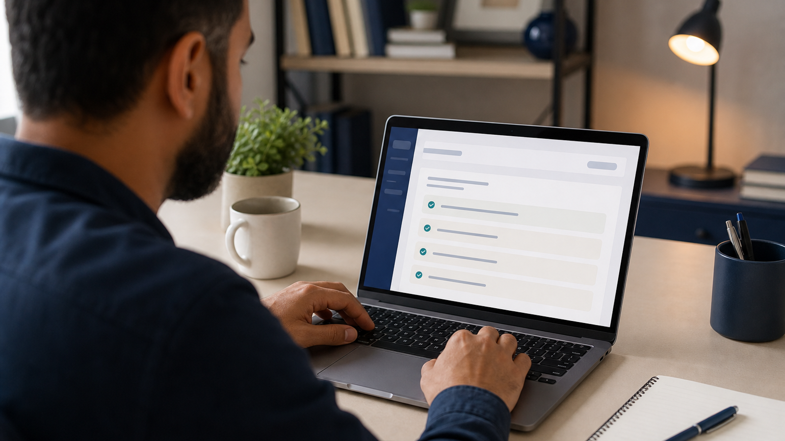 SEO specialist reviewing AI-suggested GBP tasks before approval