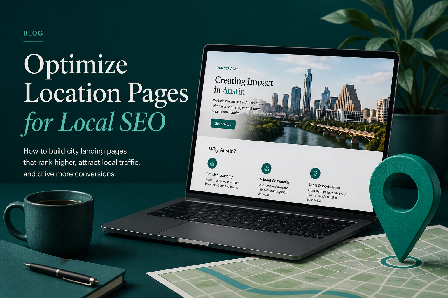 Multiple local landing pages representing different city and neighborhood locations