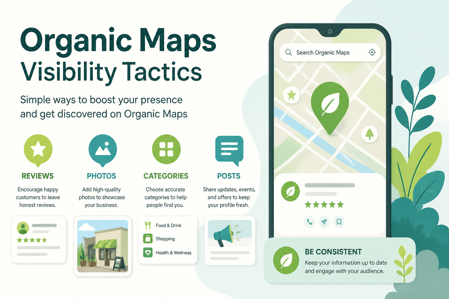 Diagram of the relevance, distance, and prominence pillars behind organic Google Maps rankings