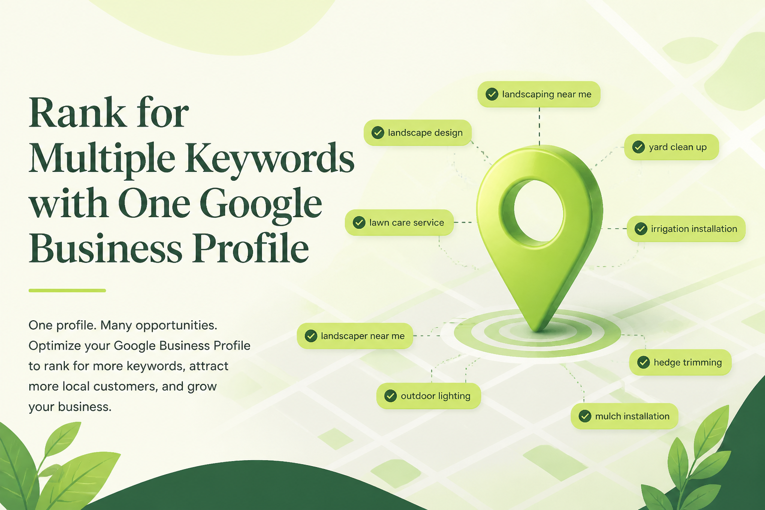 Google Business Profile services list showing multiple distinct, accurate service entries
