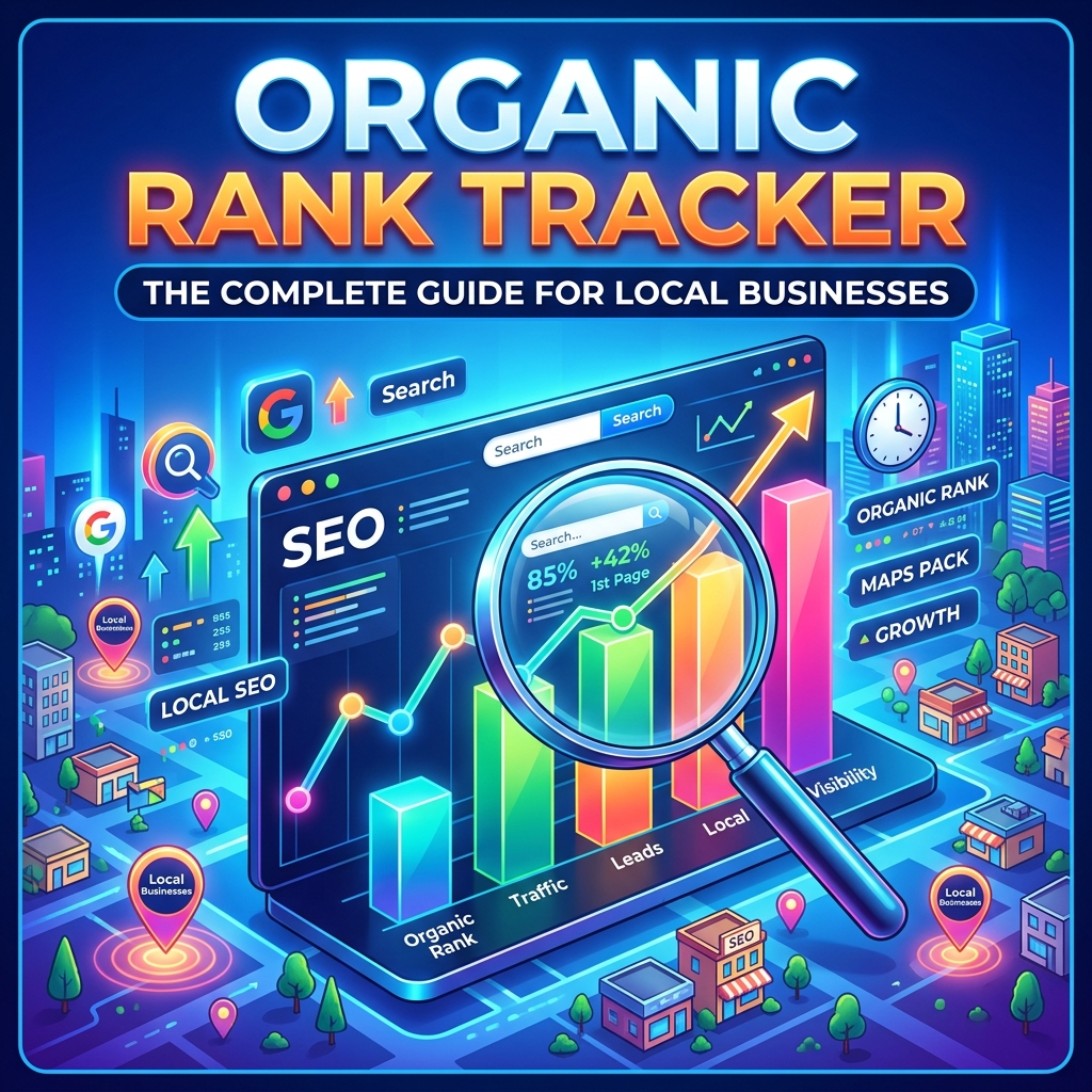 Analytics dashboard showing local rank grid heatmap data
