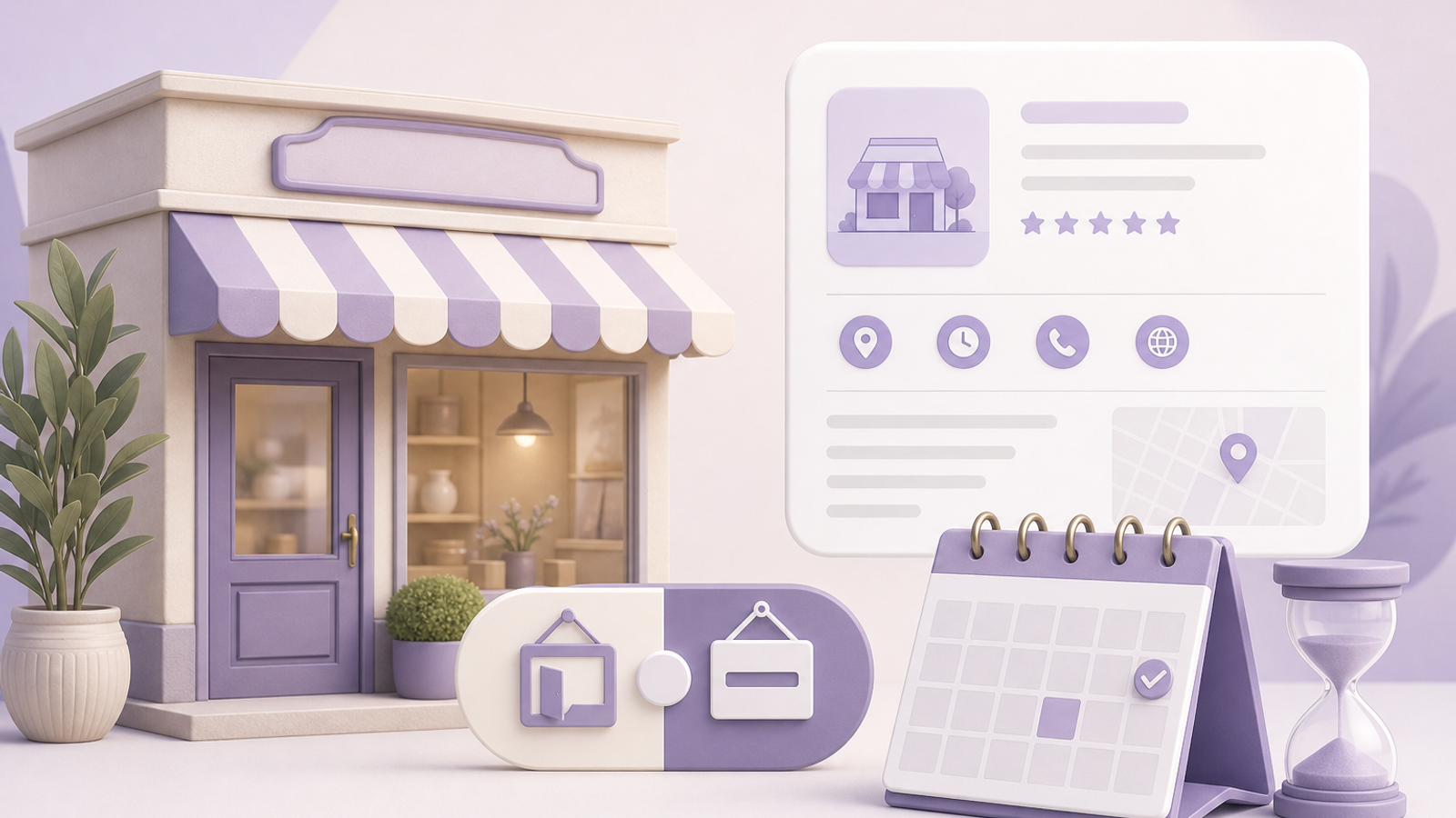 Temporarily vs permanently closed Google Business Profile concept