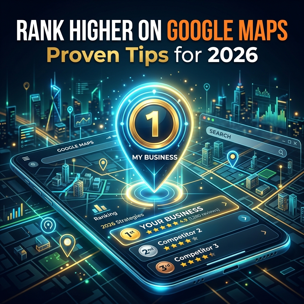 Google search results showing local business rankings on map