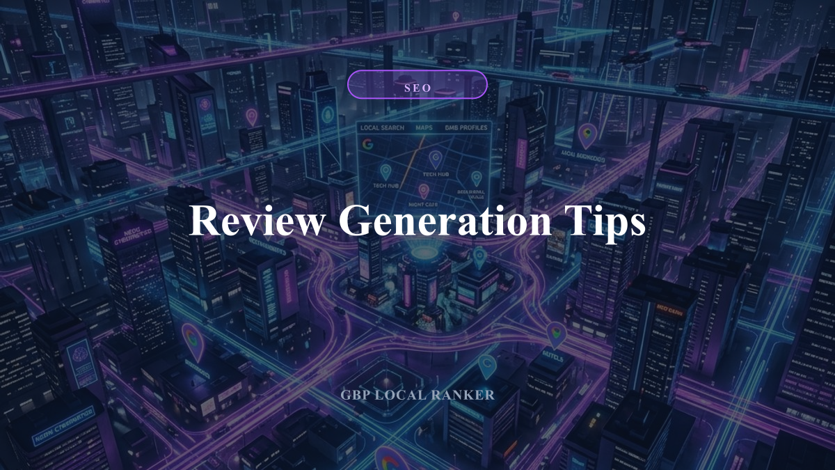 Review Generation Tips — local SEO visual guide