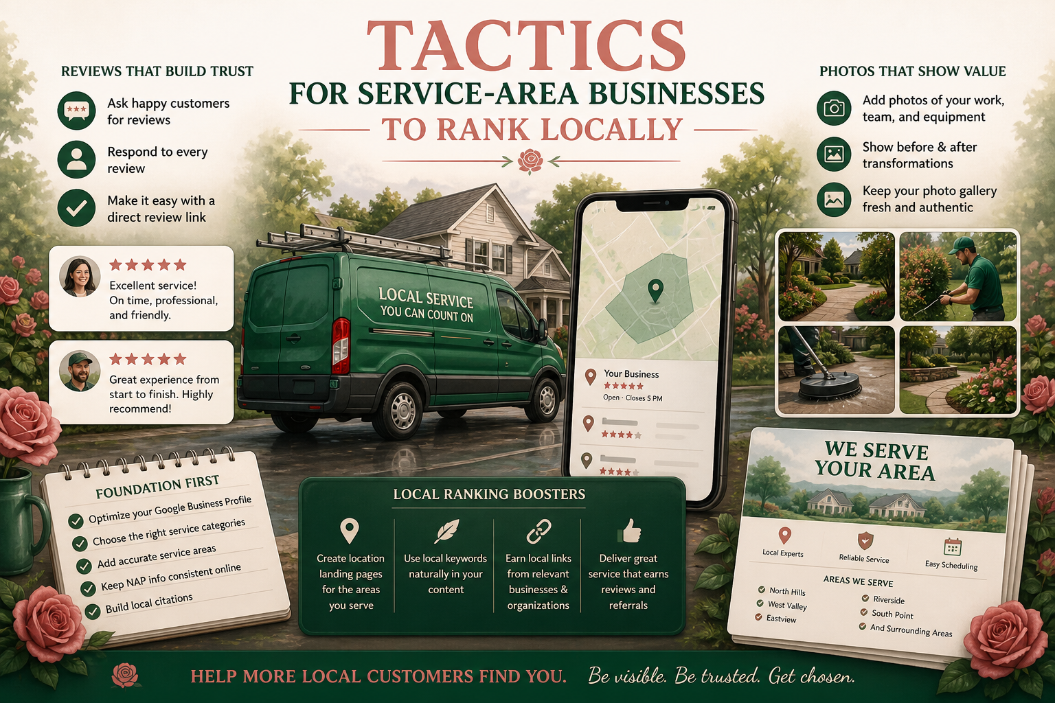 Checklist of ranking tactics specific to service-area businesses