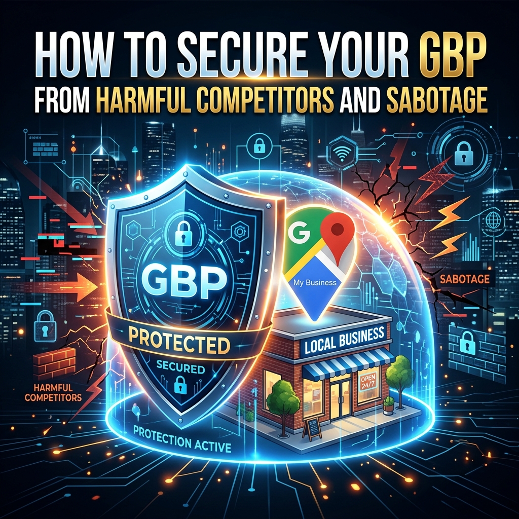 Cybersecurity concept representing GBP listing protection