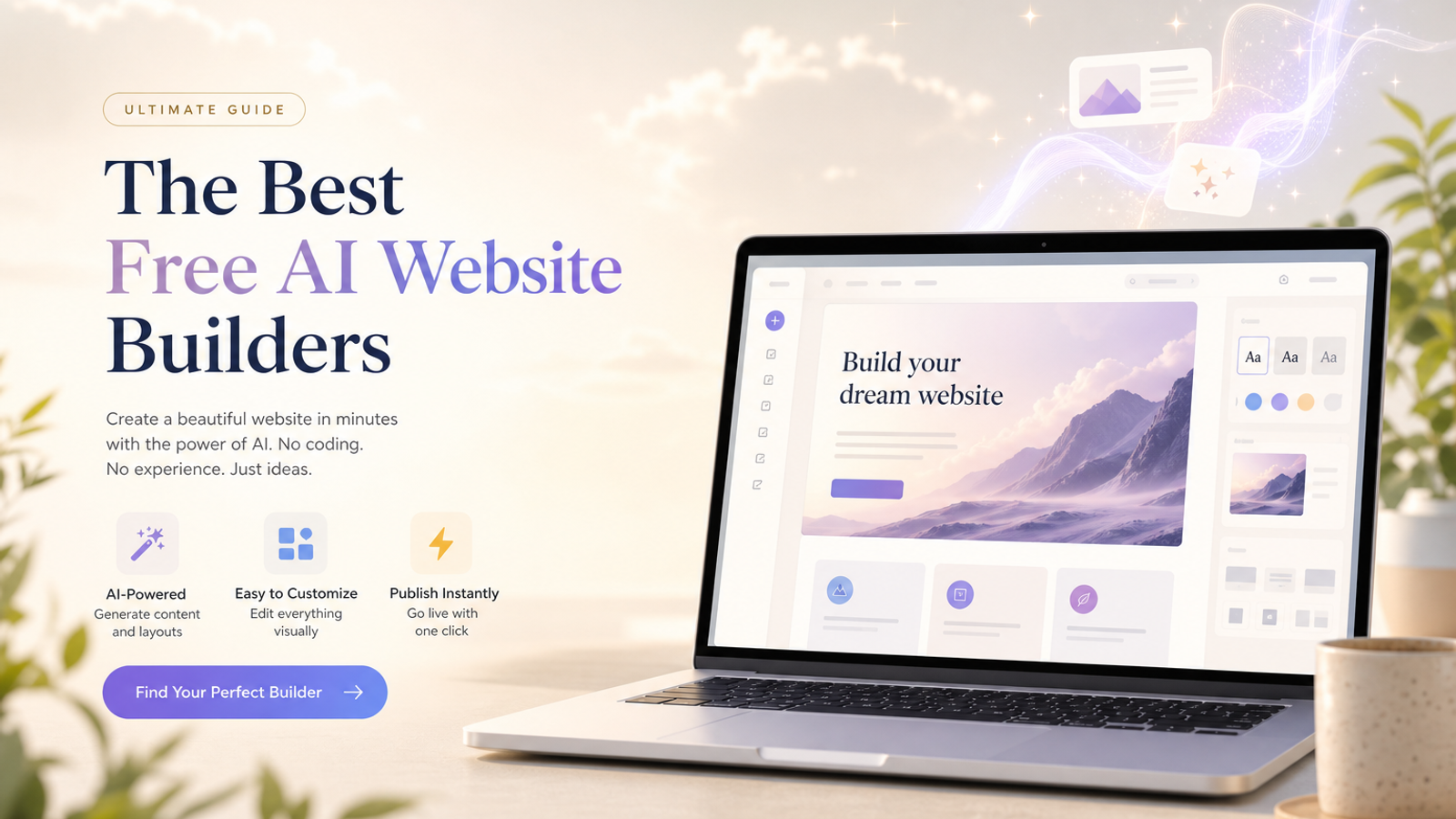 Free AI website builder concept for small businesses