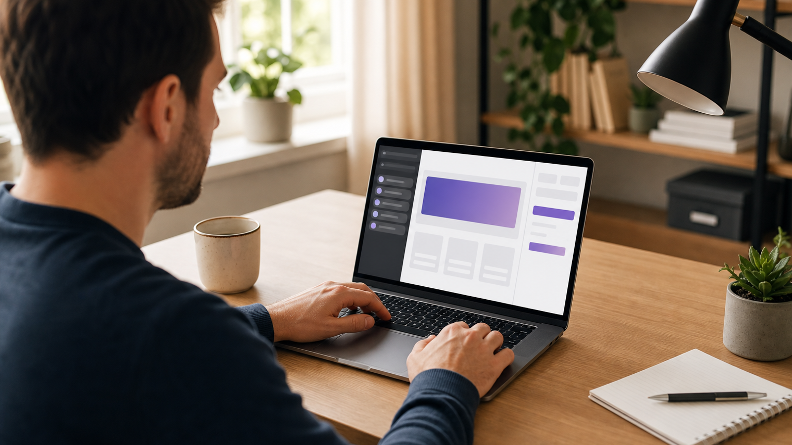 Small business owner building a site with AI website tools
