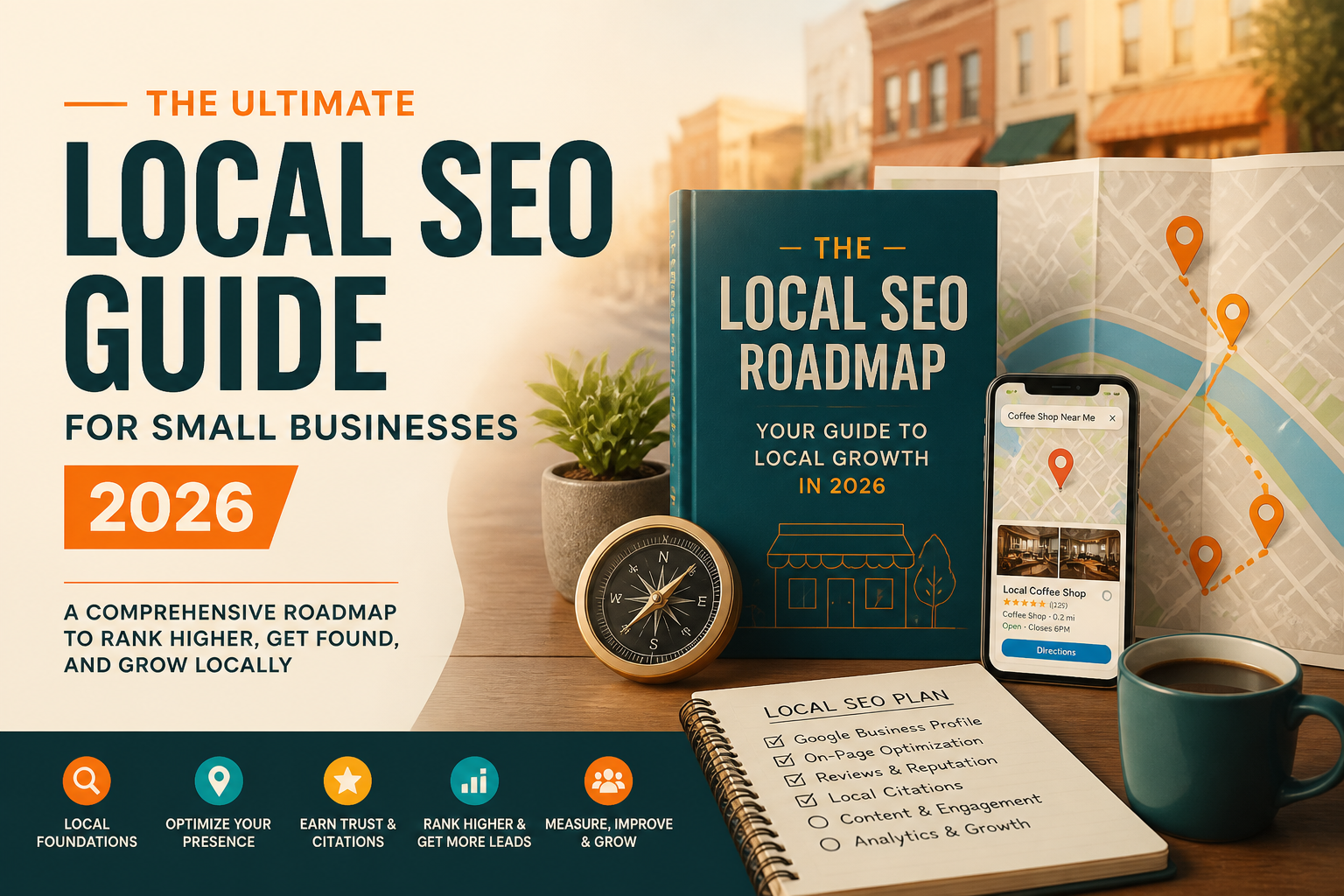 Overview roadmap of the complete local SEO strategy for small businesses in 2026