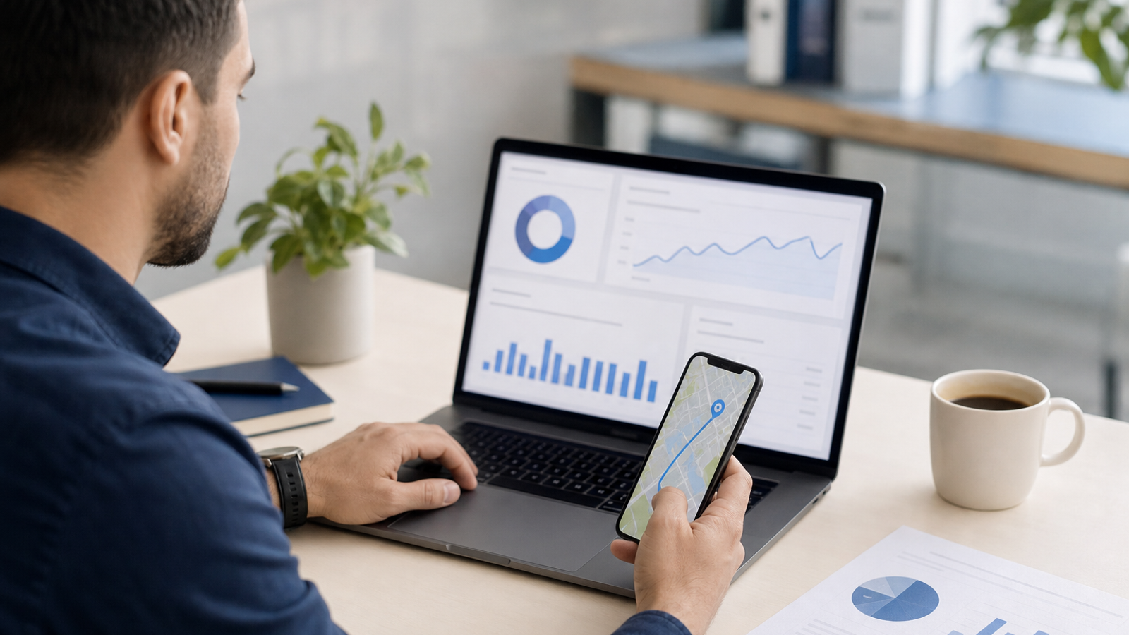 Marketer setting UTM tracking for Google Business Profile website clicks