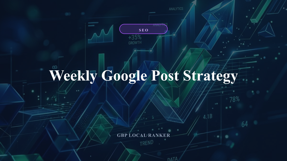 Weekly Google Post Strategy — local SEO visual guide